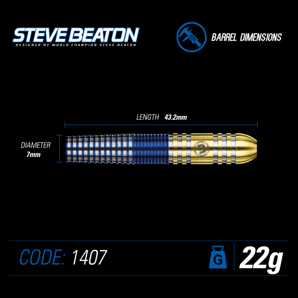 Winmau Steve Beaton 90% tungsten dartpijlen 22 gram