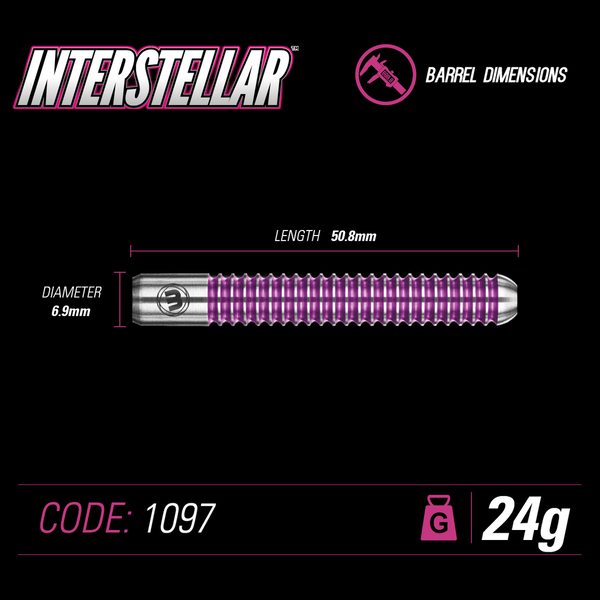 Winmau Interstellar 85% Tungsten Dartpijlen 24 gram