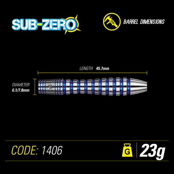 Winmau Sub-Zero 80% Tungsten Dartpijlen 23 gram