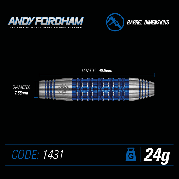 Winmau Andy Fordham Special Edition 90% Tungsten Dartpijlen 24 gram