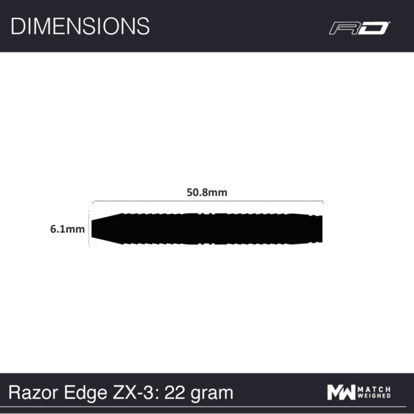 RedDragon Razor Edge ZX-3 85% Tungsten Dartpijlen 22 gram