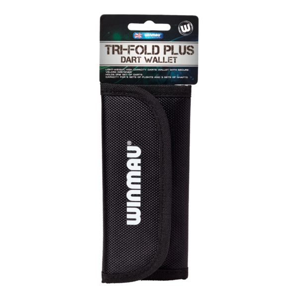 Winmau Tri-Fold Plus Dart Wallet Black-Black