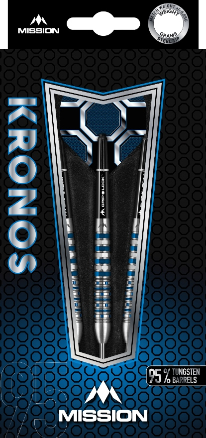 Mission Kronos Blue M3 95% Tungsten Dartpijlen 26 gram